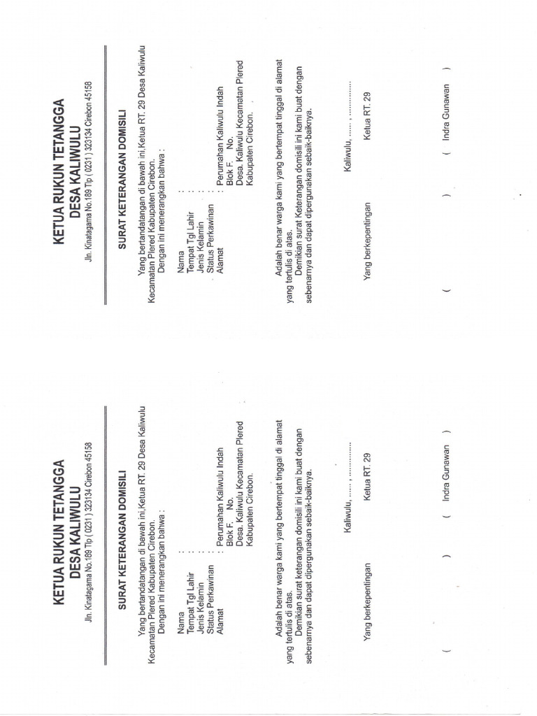 Surat keterangan domisili edit pdf