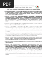 NOTA  PUBLICA DO CONSELHO ESTADUAL DE SAÚDE DO CEARÁ _CESAU-CE_  À SOCIEDADE CEARENSE