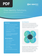 One Identity Solutions Fact Sheet Datasheet 153076