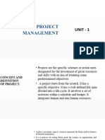 Project Management Unit - I