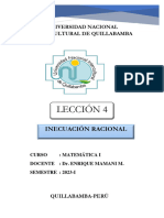 Lección 4. Inecuación Racional