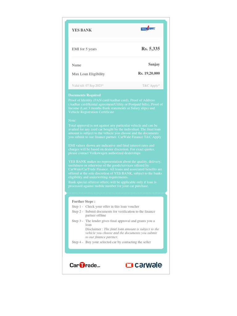 Yes Bank Voucher PDF