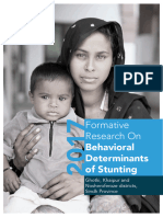 Formative Research On Behavioral Determinants of Stunting