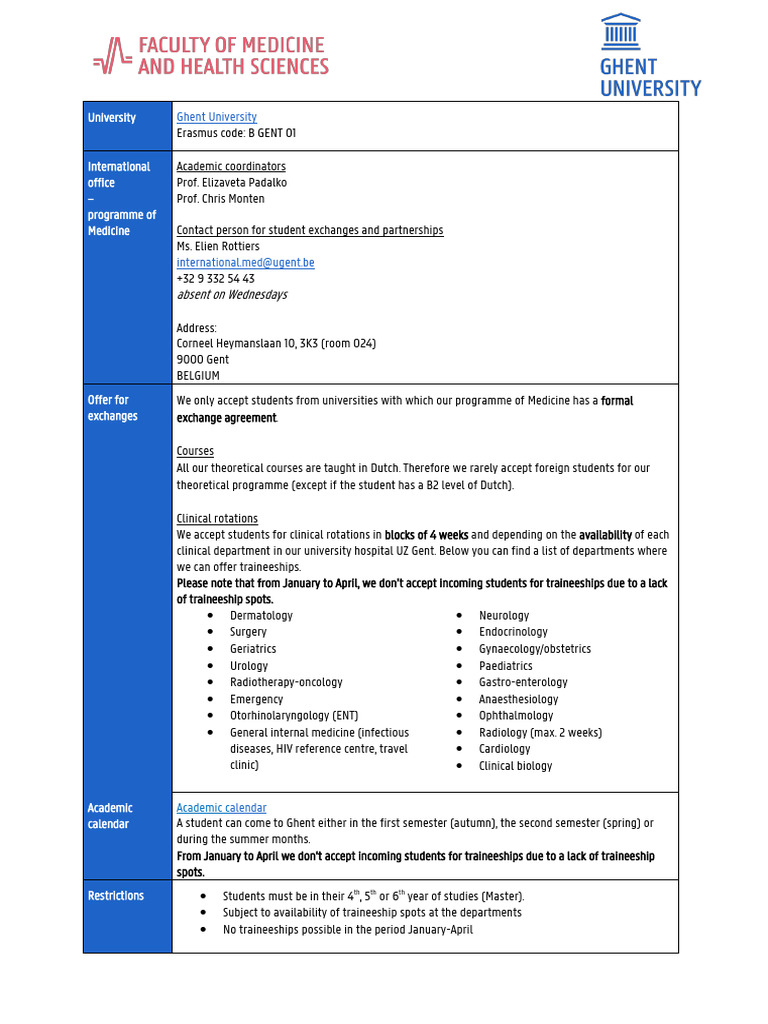 Medical Exchange Program Details | PDF | Medicine | Health Care