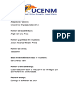 Cuadro Descriptivo Sobre La Selección de Las Estrategias Que Aprovecharan Las Oportunidades.