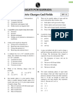 Electric Charges and Fields - DPP 01 - Pragati (PCM) Kannada