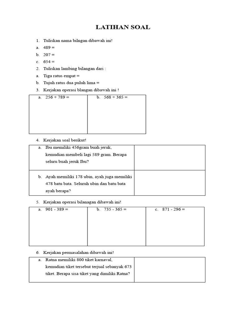 Latihan Soal Matematika Dasar Pdf