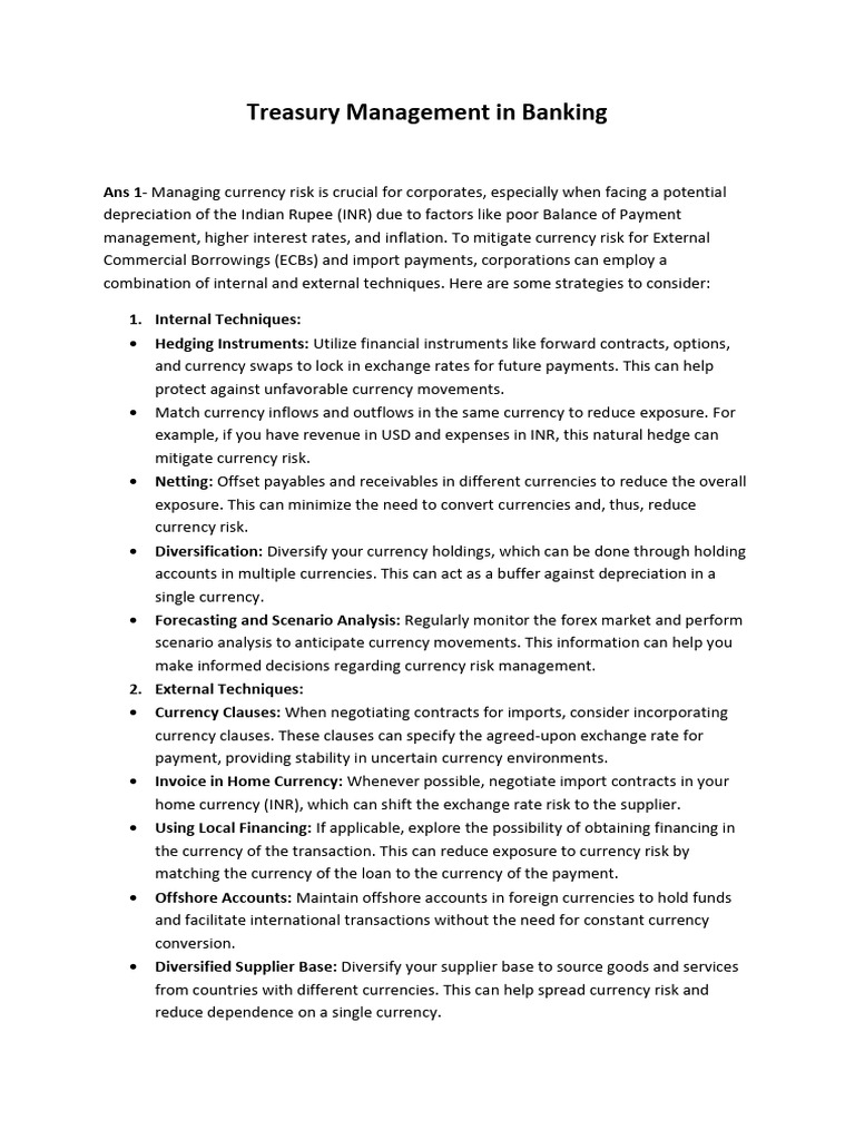 Treasury Management in Banking | PDF | Bonds (Finance) | Financial Risk