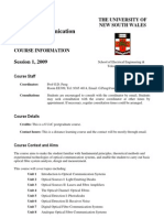 Optical Communication Systems Course Outline