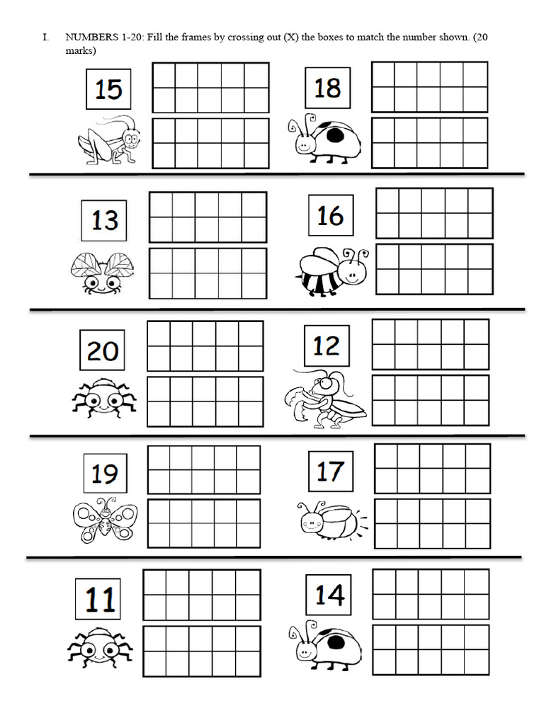 K2 Math Term 1 Assessment Test | PDF