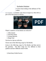 The BEATLES WORKSHEET 1 