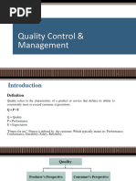 Quality Control & Management