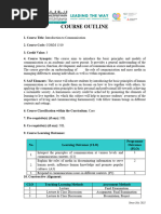 COMM 1310 - Course Outline SEM 1 2023 - 24