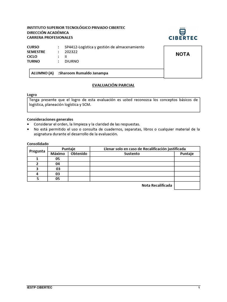 4412 - Logistica y Gestion de Almacenamiento - Ep Sharoom Rumaldo | PDF ...