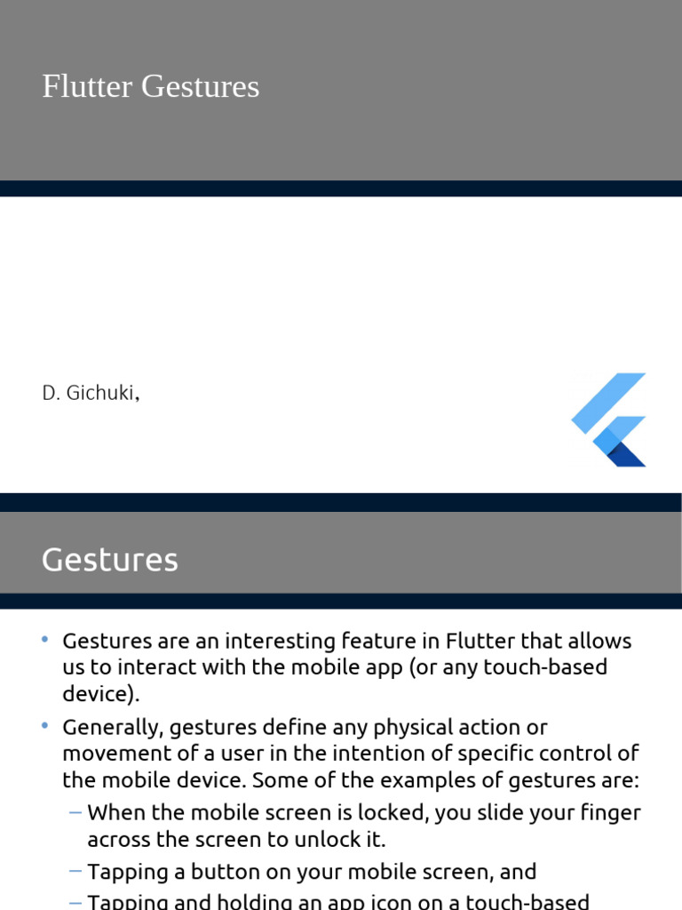 Flutter Gestures 1 | PDF | Touchscreen | Cursor (User Interface)
