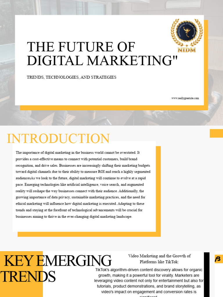 Future Trends in Digital Marketing | PDF | Digital Marketing ...