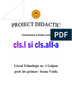 Proiect Didactic CLR Ioana Vaida 17 Mai 2022