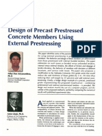 Design of Precast Prestressed Concrete Members Using External Prestressing