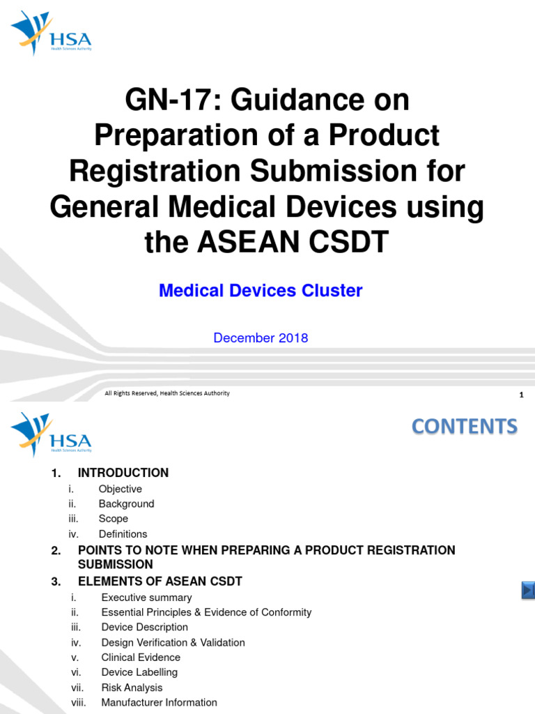 ASEAN CSDT Guidance for Medical Devices | PDF | Medical Device ...