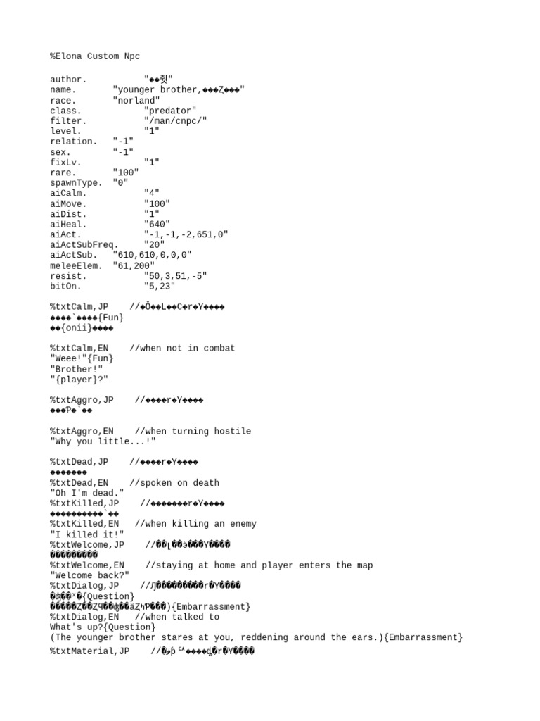 NPC Template | PDF