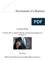 The External Environment of A Business