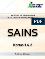 TP1743 - Kertas 1 Dan 2 Peperiksaan Percubaan SPM Sains 2023-20243