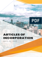 Articles of Corporation