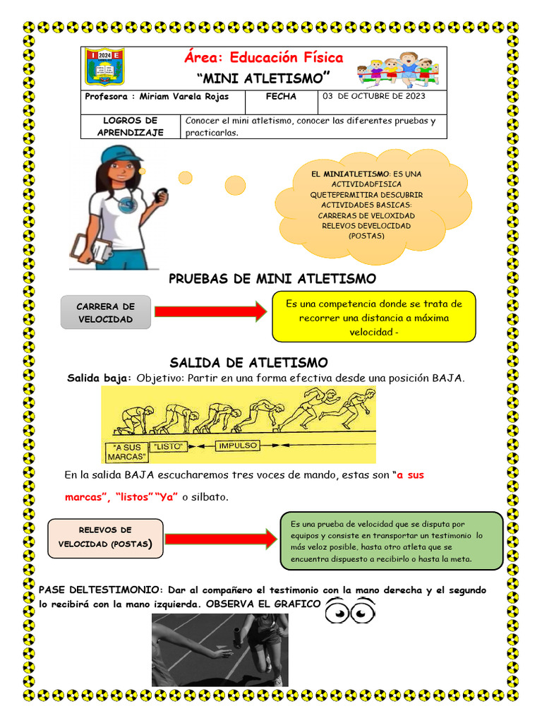 Pruebas y Actividades de Mini Atletismo | PDF | Deporte del atletismo