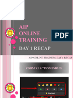 Aip Day 1 Recap