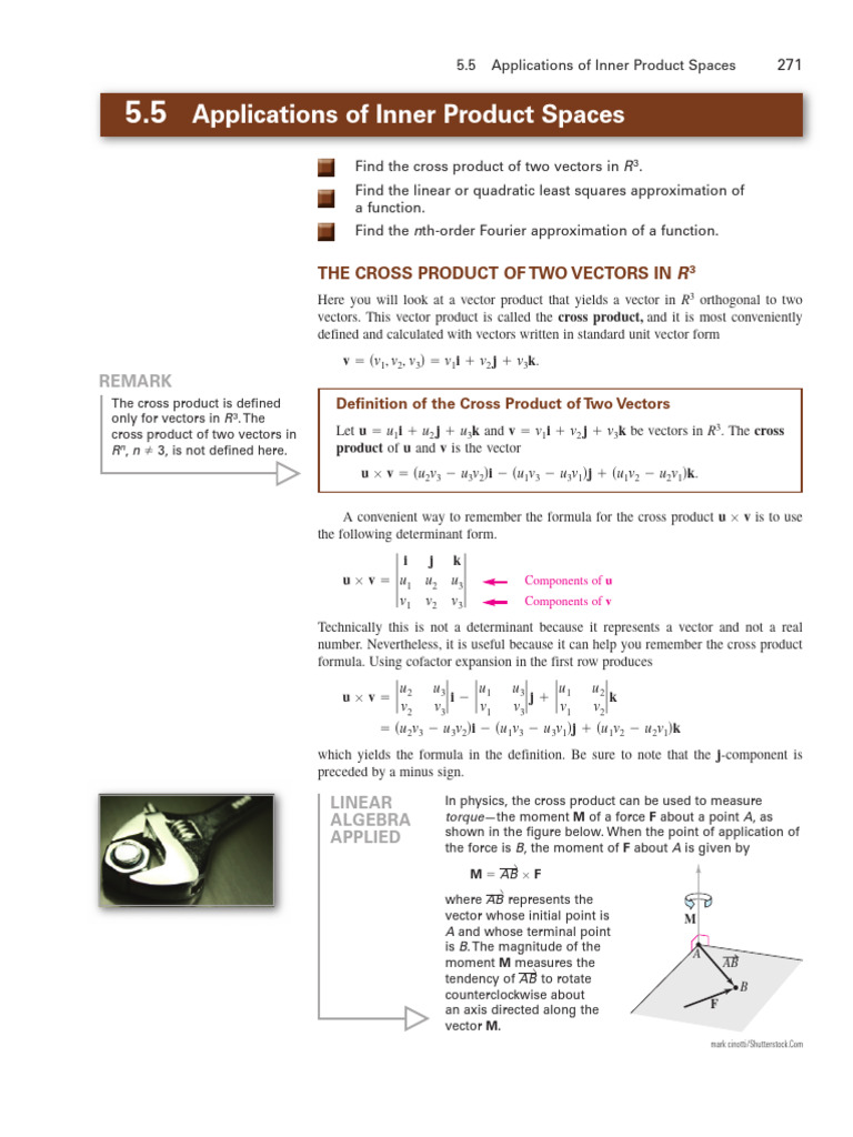 Cross Product & Least Squares Guide | PDF | Euclidean Vector | Vector Space