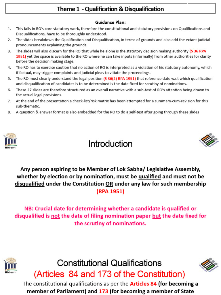 Understanding Statutory Disqualifications | PDF | Oath Of Office ...