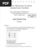 Download Soal STIS 2011 Matematika by Qky Hikmayuni SN68410879 doc pdf