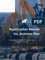 RockCrusher Rentals Business Plan