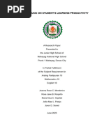 The Effects of Listening To Music On The Academic Performance of The ...