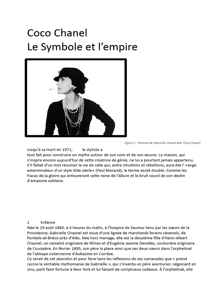Coco Chanel : Mythe et Héritage Mode | PDF | Vêtements | Mode