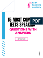 15 Most Common Ielts Speaking: Questions With Answers