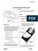 Replacement Plumb Bobs Manual ME 9868A