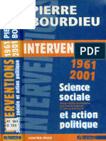 Bourdieu Pierre Interventions Politiques 1961 2001