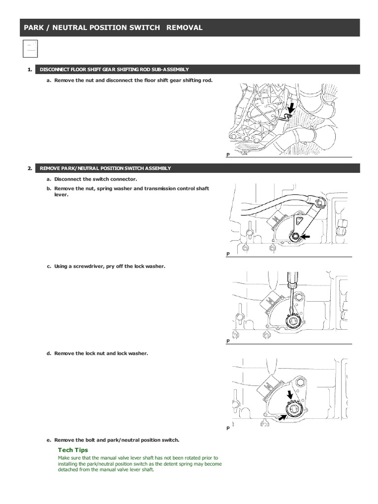 AA80EENG PDF Manual Transmission Valve