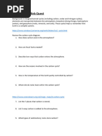 Carbon Cycle Web Quest