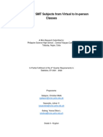 Comparison of SMT Subjects From Virtual To in Person Classes