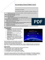 Year 10 Earth and Space Sciences Week 4 and 5