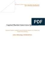 Capital Markets Interview Questions