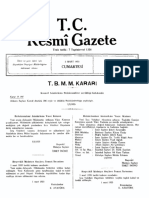 Esmî Gazete Aa Asaa: T. B. M. M. Karari