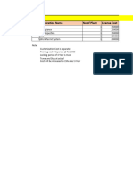 Cost Sheet R01