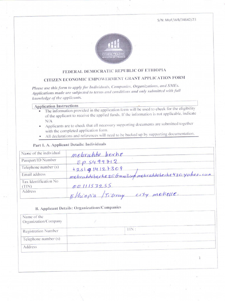 Form Ferdral Divlopment | PDF