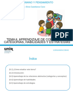 Tema 6. Aprendizaje de Conceptos y Categorías, Habilidades y Estrategias