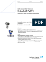 Deltapilot S FMB70 Nivel Por Presion Hidrostatica