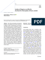 A Review of The Application of Fungi As An Effective and Attractive Bio Adsorbent For Biosorption of Heavy Metals From Wastewater