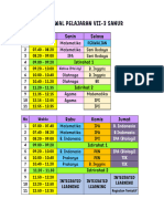 Jadwal Pelajaran VII-3 by Cla